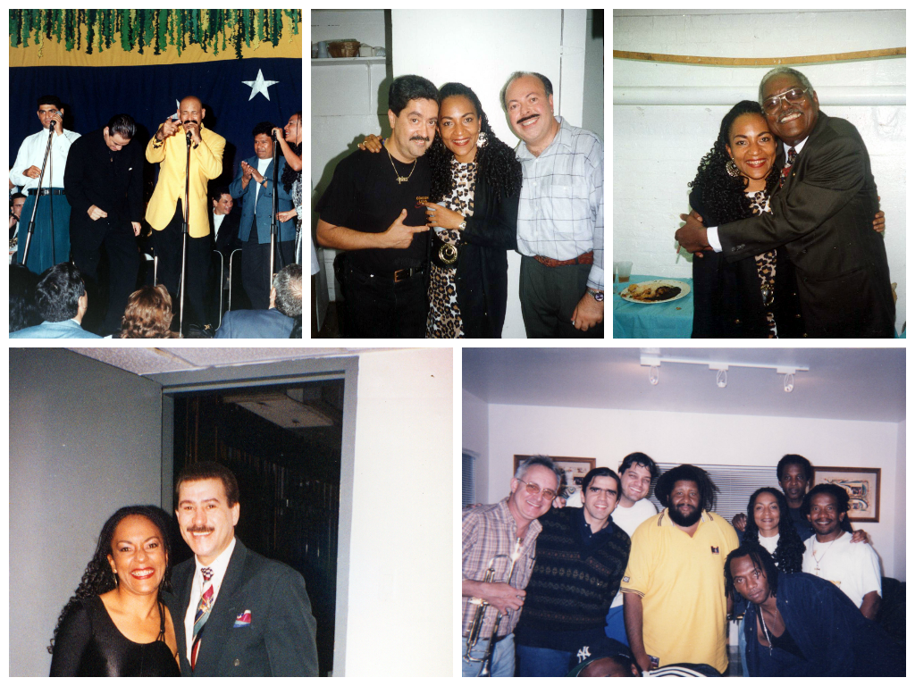 Collage de Fotos de Trina Medina en los Inicios de su carrera profesional, en conciertos,con artistas reconocidos como Cheo Feliciano, El Gran Combo de Puerto Rico, Concha Buika, Ronald Borja, Soledad Bravo, Oscar D Leon, Ray Barreto, Roberto Roena, Tito Rojas y Yordano