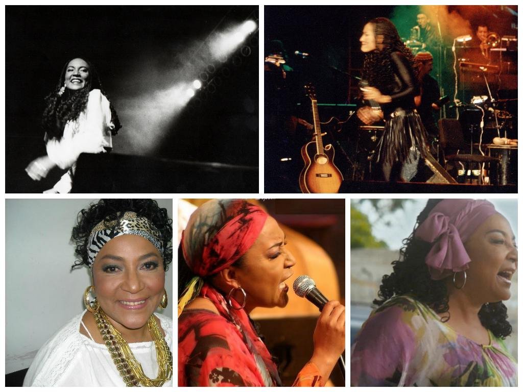 Collage de Fotos de Trina Medina en los Inicios de su carrera profesional, artistas reconocidos en conciertos, con su madre Canelita Medina y recibiendo reconocimientos